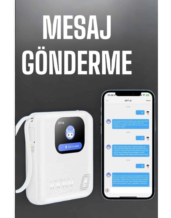 Powerbank Ekranlı Çok Fonksiyonlu Müzik Dinleme Kitap Okuma