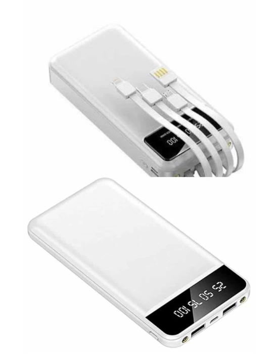 Powerbank Şarj Cihazı 4 Çıkışlı 20.000 MAH Powerbank Kompakt Yüksek Kapasiteli Hızlı Şarj
