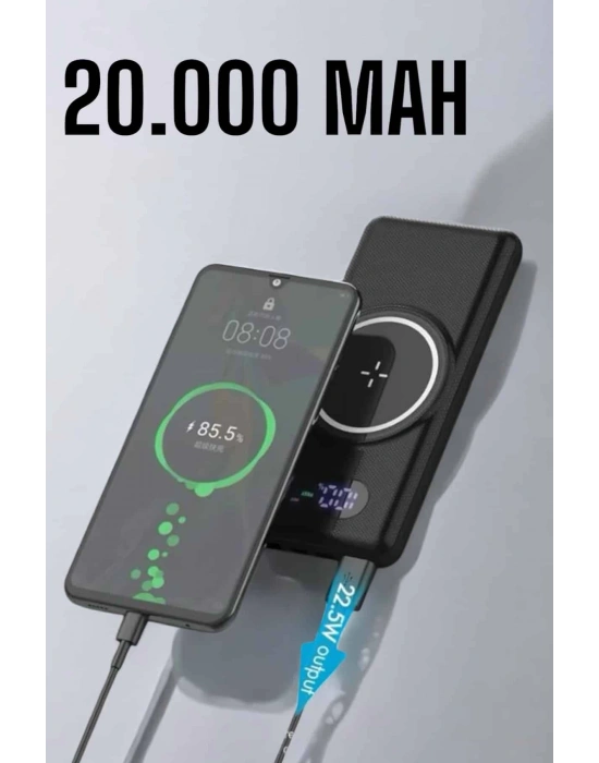Powerbank Taşınabilir 10.000 Mah Hızlı Şarj Dijital Göstergeli