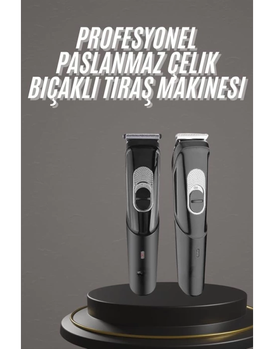 Pro Şarjlı Saç Sakal Tıraş Makinesi Ense Kesme Makinesi Lazer Öncesi Kısaltma