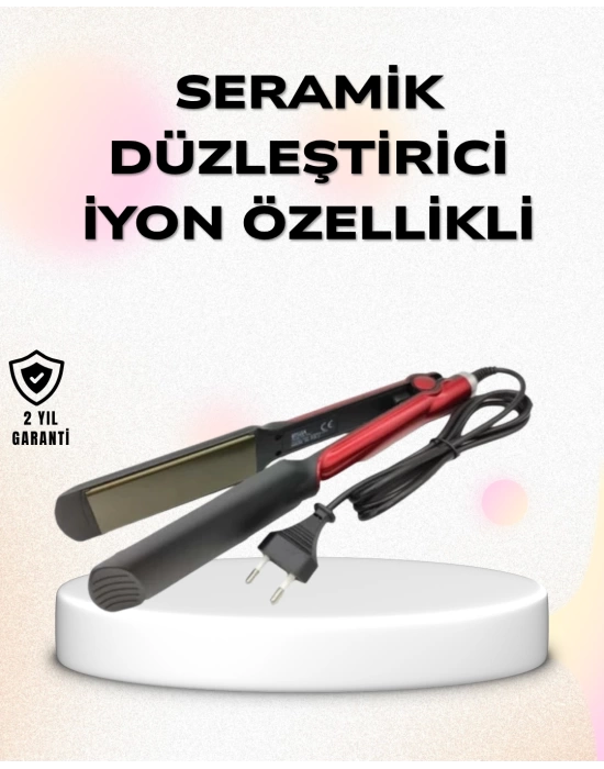 Profesyonel Saç Düzleştirici – 360° Döner Kablo ve Kompakt Tasarım