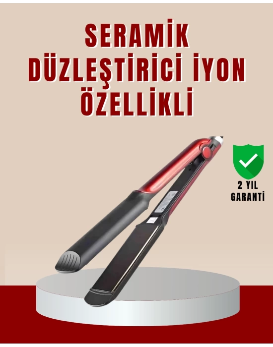 Profesyonel Titanyum Saç Düzleştirici – Ayarlanabilir Isı ve Hızlı Isınma Özellikli