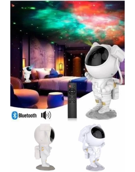 Projeksiyon Astronot Lamba Speaker Sevimli Astronot Bluetooth Hoparlör