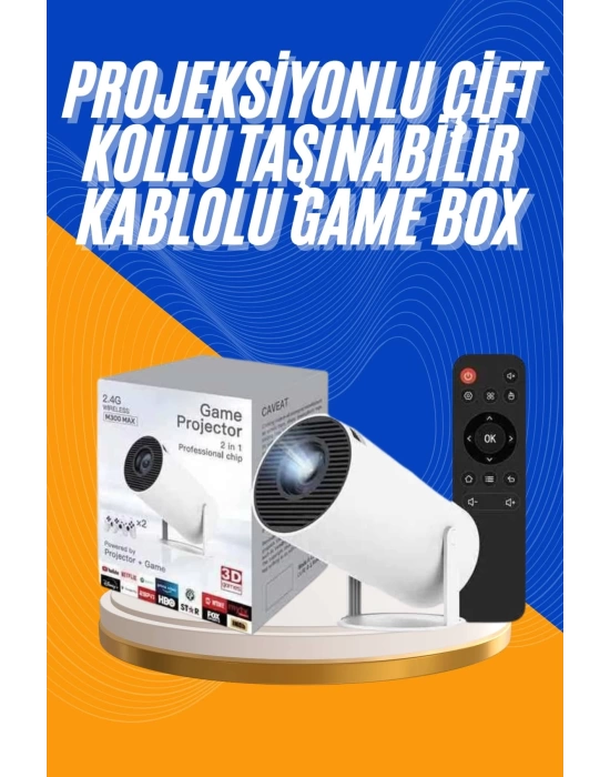 Projeksiyon Cihazı Video Oyun Konsolu 8 GB Hafıza LCD Ekran Kumandalı