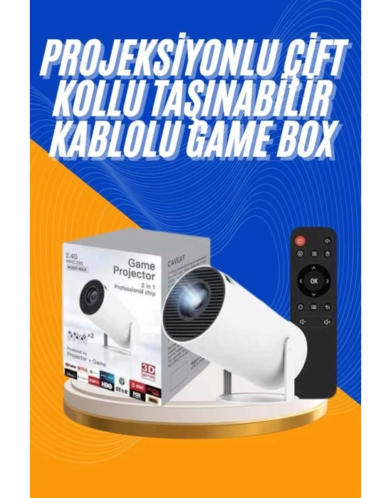 Projeksiyon Cihazı Video Oyun Konsolu 8 GB Hafıza LCD Ekran Kumandalı