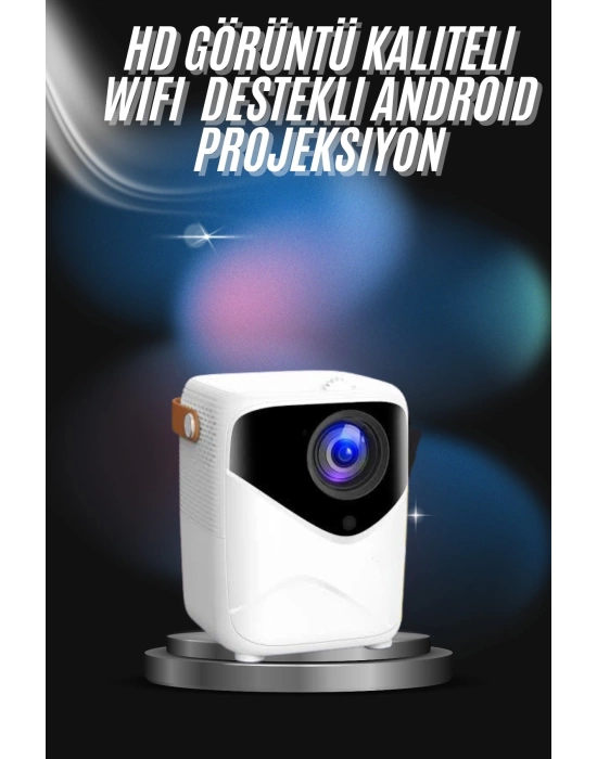 Projeksiyon Ev Sineması Bluetooth 4k HD Kaliteli Görüntü Kumandalı