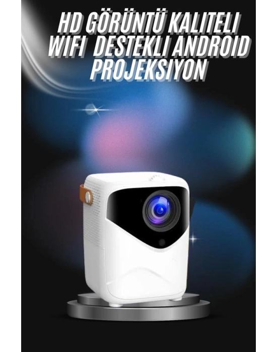 Projeksiyon Ev Sineması Bluetooth 4k HD Kaliteli Görüntü Kumandalı
