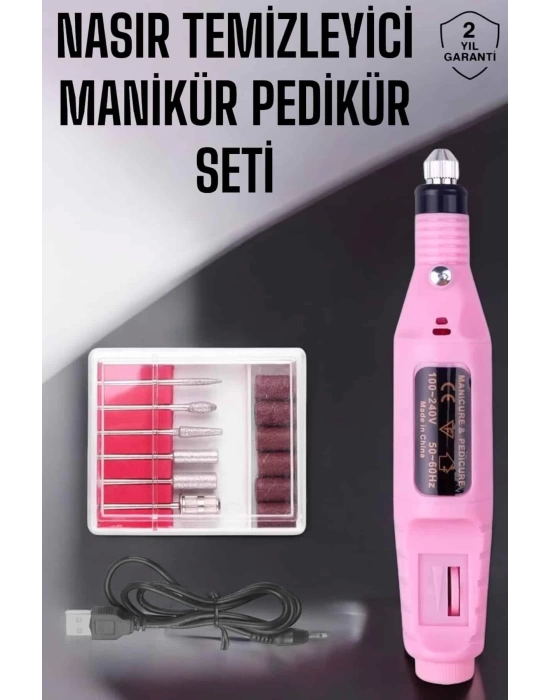 Protez Tırnak Manikür ve Pedikür Seti Elektrikli