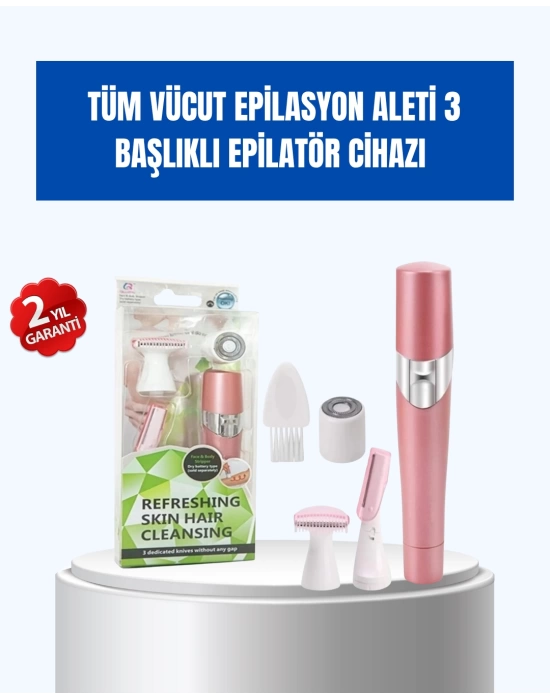 Pürüzsüz Cilt İçin Çok Fonksiyonlu Epilasyon Aleti
