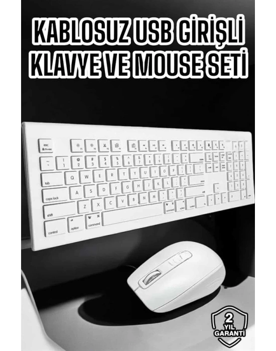 Q Klavye Klavye ve Mouse Seti USB Girişli Kablosuz