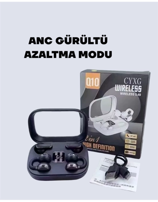 Q10 Bluetooth Kulaklık – Hafif, Şık Tasarım, Güçlü Pil ve Net Çağrı Kalitesi