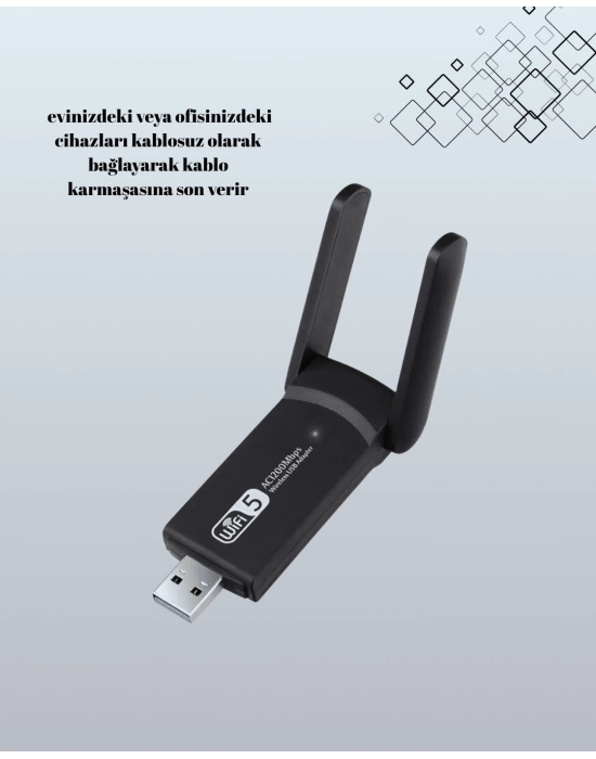 Realtek Chipsetli 5G Destekli Yüksek Hızlı Ağ Adaptörü
