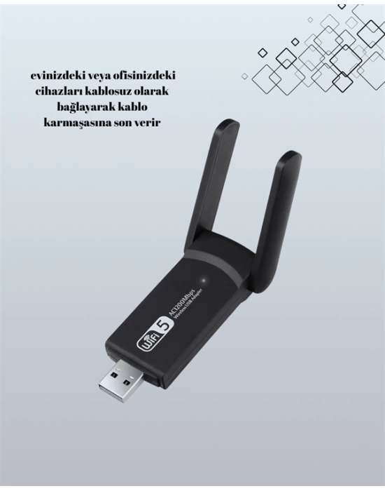 Realtek Chipsetli 5G Destekli Yüksek Hızlı Ağ Adaptörü