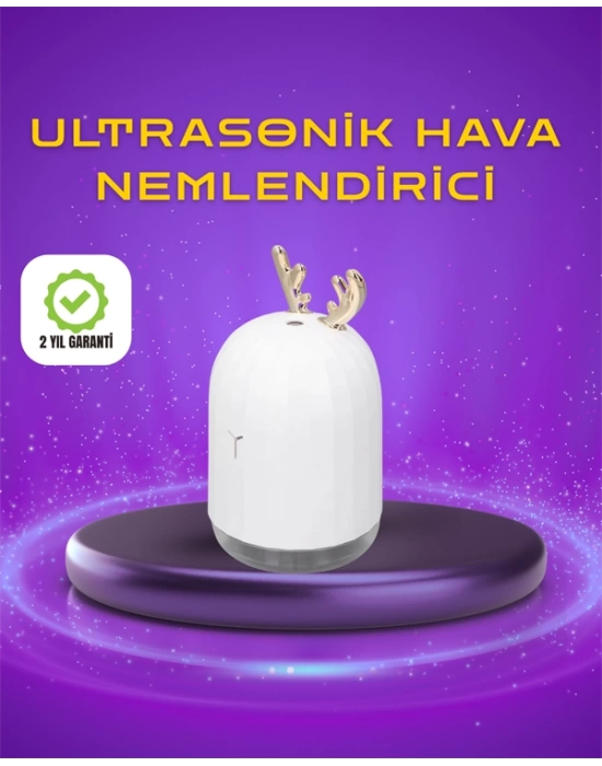 Renkli LED Işıklı ve Sürekli Spreyli Masa Nemlendirici