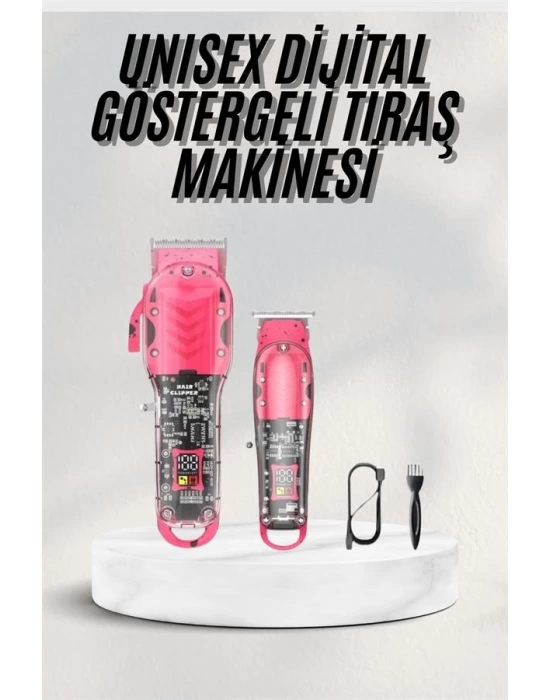 Renkli Profesyonel Tıraş Makinesi USB Şarjlı Saç Kesme Makinesi