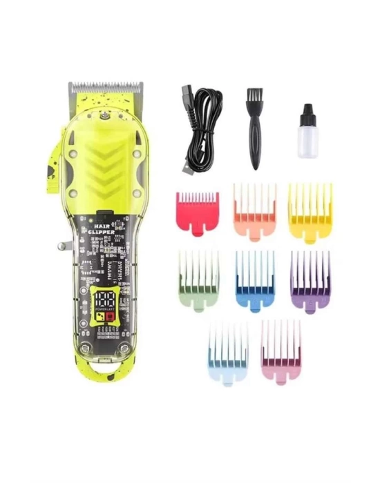 Renkli Profesyonel Tıraş Makinesi USB Şarjlı Saç Kesme Makinesi