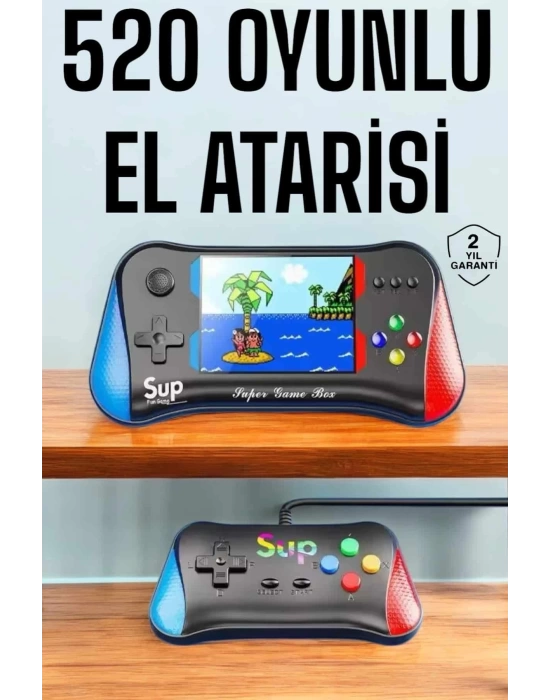 Retro 500 Oyunlu Nostaljik Oyunlu El Atari Gamebox Oyun Konsolu Çift Destekli