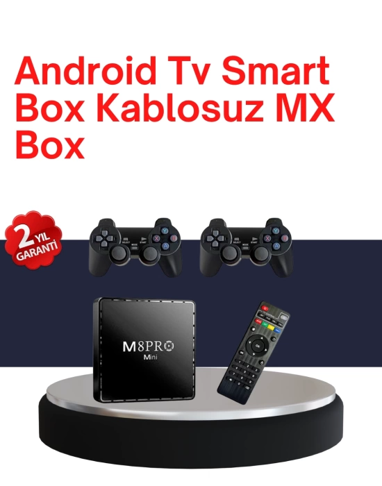 Retro Oyun Konsollu Akıllı Android TV Kutusu