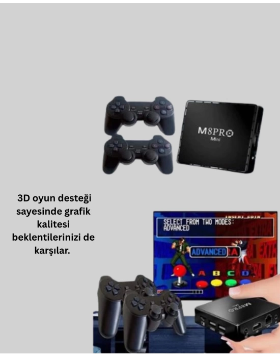 Retro Oyun Konsollu Akıllı Android TV Kutusu
