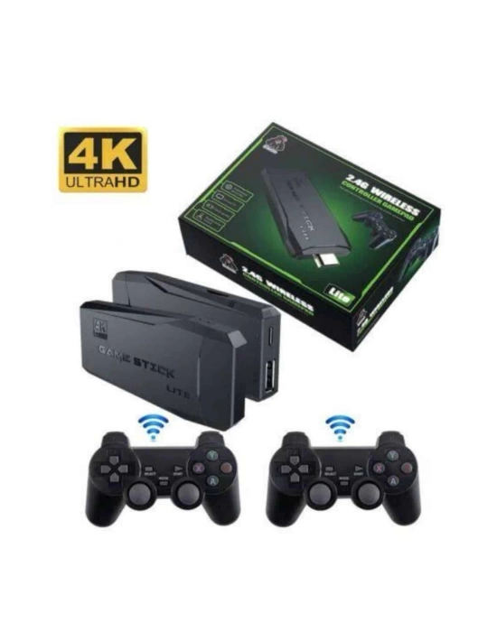 Retro Oyunlar 4k Game Stick 2.4g Kablosuz Çift Kol 3500 Oyun Atari