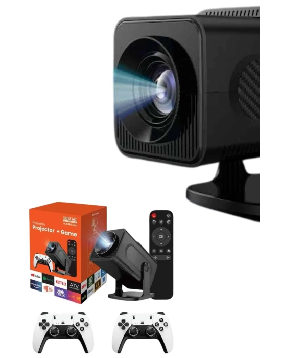 Retro Video Oyunu Konsolu Android Tv El Oyun Konsolu WIFI Taşınabilir Projeksiyon Cihazı
