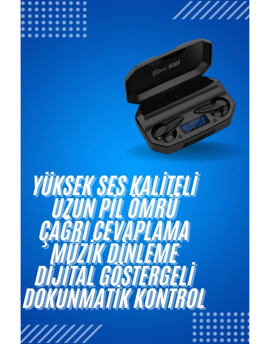 Rgb Işıklı Çift Mikrofonlu Siyah Profesyonel Oyuncu Kulaklığı Kablosuz Kulakiçi