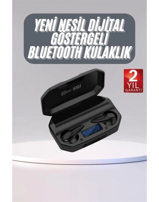 Rgb Işıklı Çift Mikrofonlu Siyah Profesyonel Oyuncu Kulaklığı Kablosuz Kulakiçi