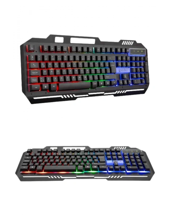 RGB Işıklı Gaming Oyuncu Klavye Q Klavye Mouse Hediyeli