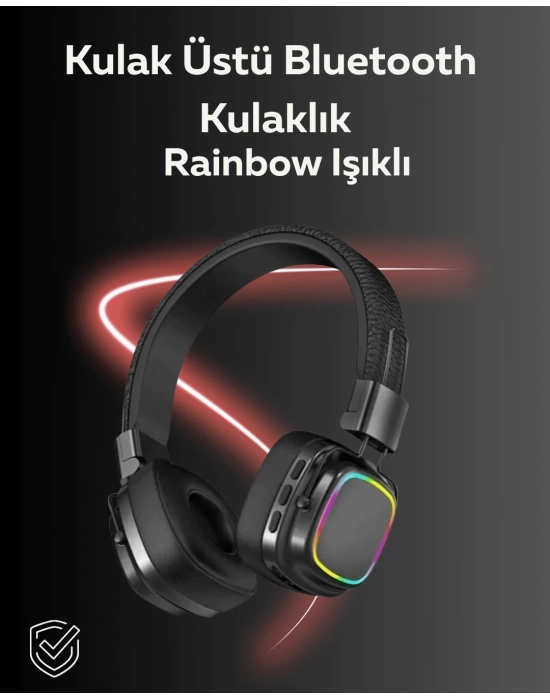 RGB Işıklı Katlanabilir Bluetooth 5.3 Kulak Üstü Kulaklık