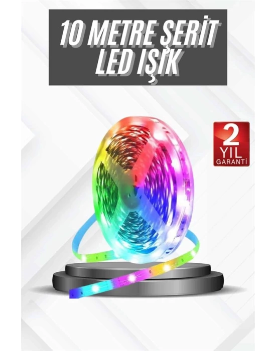 RGB Şerit Led 10 Metre Led Işık Kumanda ile Kontrol RGB