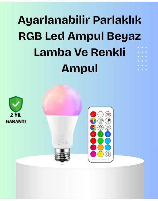 RGBW Teknolojili Akıllı LED Ampul, Zamanlayıcılı