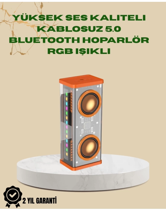 Ritmik LED Işıklı, Güçlü Sesli Taşınabilir Hoparlör