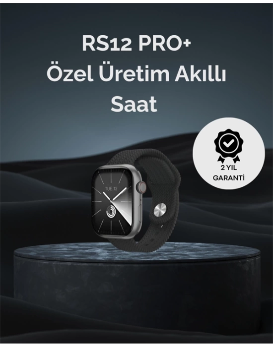 RS12 PRO+ 2025 Serisi Uzun Şarj Süreli Garantili Full Ekranlı Özel Üretim Akıllı Saat – 2GB Hafıza, AMOLED, GPS, Sesli Arama