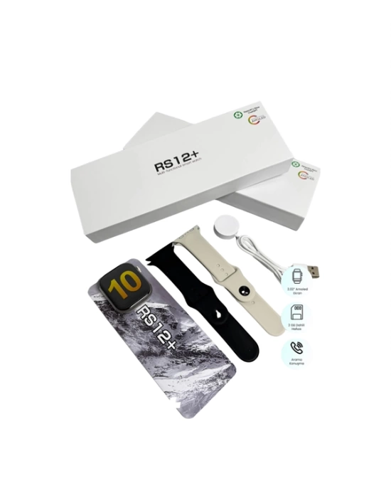 RS12 PRO+ Titanyum Kasa Akıllı Saat – Uyku ve Nabız Takibi, Suya Dayanıklı, Bluetooth Arama