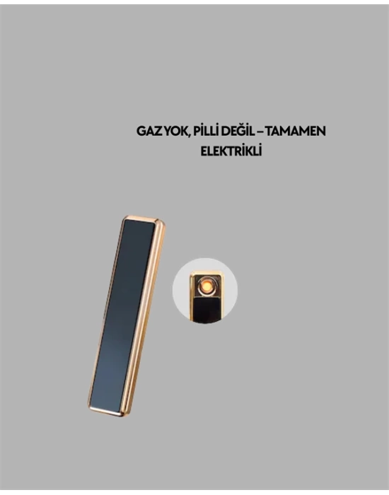 Rüzgar Geçirmez Elektronik Çakmak – Modern Tasarım, Metal Gövde