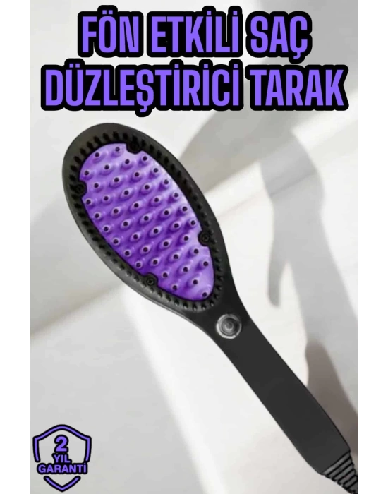 Saç Düzleştirici Fön Tarak Elektrikli Sıkı Dişli Tarak