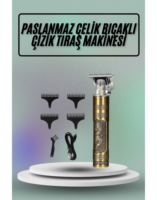 Saç Sakal Vücut Tıraş Makinesi Çizik Atma Makinesi Paslanmaz Çelik
