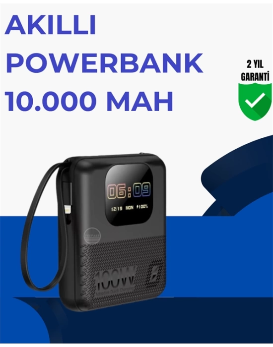 Şarj Cihazı, Saat ve Hoparlör Özellikli Akıllı Cihaz 10.000 mAh