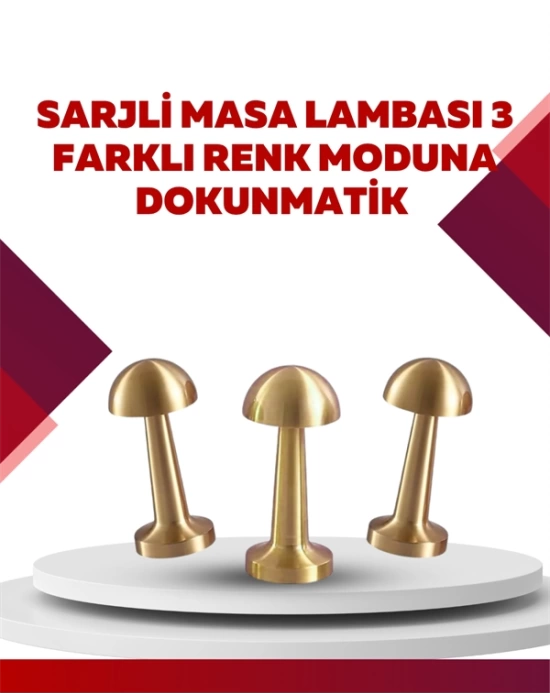 Şarjlı Dimmerli LED Masa Lambası – 4-8 Saat Aydınlatma