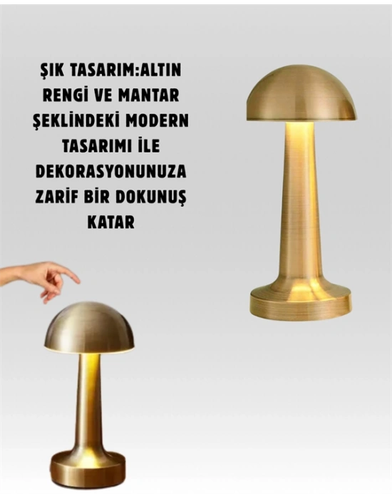 Şarjlı Dimmerli LED Masa Lambası – 4-8 Saat Aydınlatma