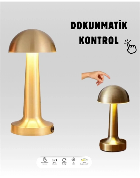 Şarjlı Dimmerli LED Masa Lambası – 4-8 Saat Aydınlatma