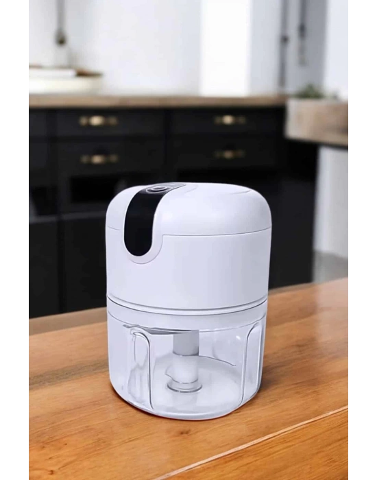 Şarjlı Mini El Rondosu Doğrayıcı Taşınabilir 250 ml Çelik Bıçaklı