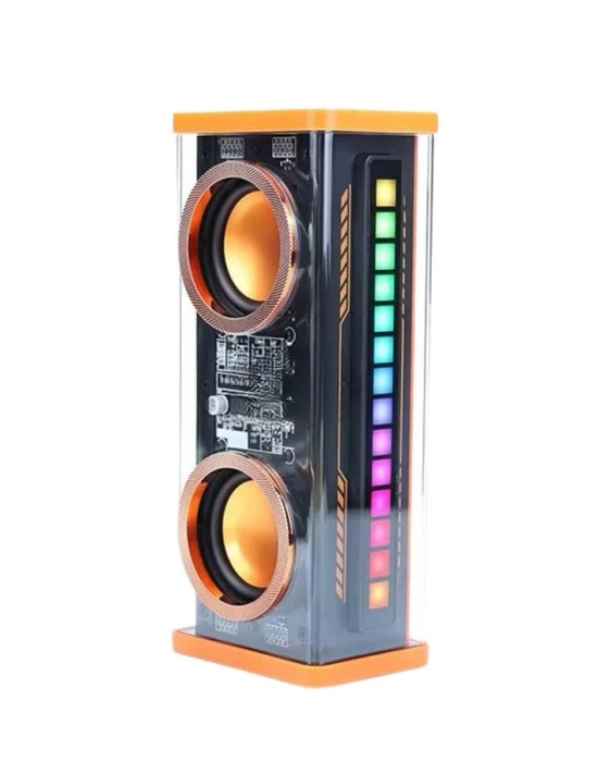 Şeffaf Mecha Taşınabilir Bluetooth Hoparlör Kablosuz Yüksek Ses Kaliteli