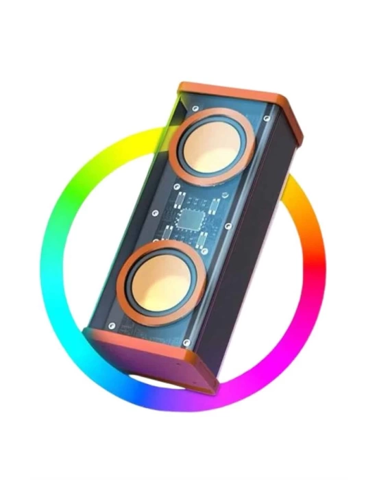 Şeffaf Mecha Taşınabilir Bluetooth Hoparlör Kablosuz Yüksek Ses Kaliteli