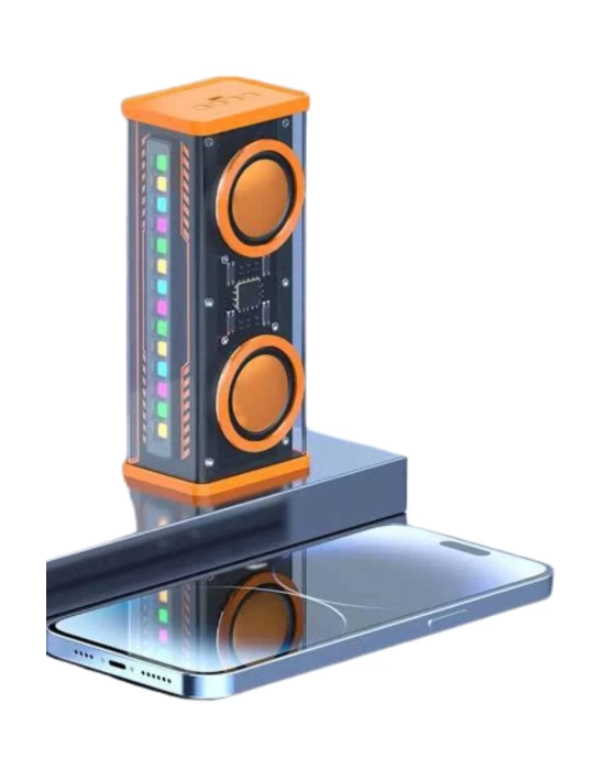 Şeffaf Taşınabilir Bluetooth Hoparlör Uzun Ömürlü Çift Hoparlörlü