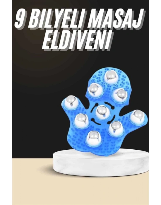Selülit Giderici Masaj Eldiveni 9 Bilyeli Palm Masaj Eldiven Tam Vücut
