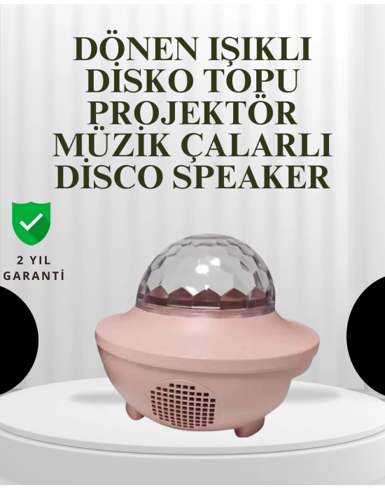 Sesle Etkileşimli Yıldız Projektörlü Gece Lambası – Bluetooth Hoparlörlü, USB Girişli, Dönen Okyanus