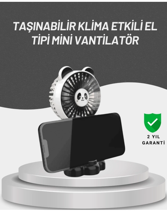 Sessiz Çalışan USB Şarjlı Masaüstü Mini Vantilatör