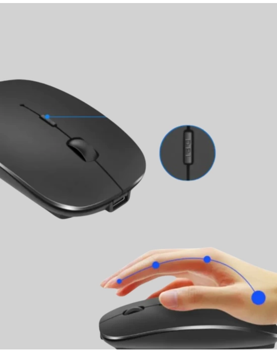 Sessiz Wireless Mouse – 5000 DPI Hassasiyetli ve Hafif Tasarım
