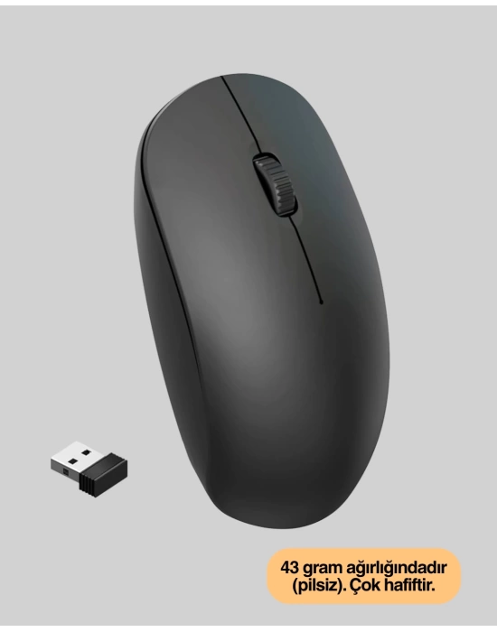 Sessiz Wireless Mouse – 5000 DPI Hassasiyetli ve Hafif Tasarım